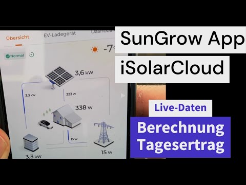 Erklärt: iSolarCloud App Livedaten und Tagesertrag - Deine SunGrow PV-Anlage
