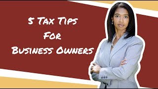 5 Tax Tips for Business Owners 2020