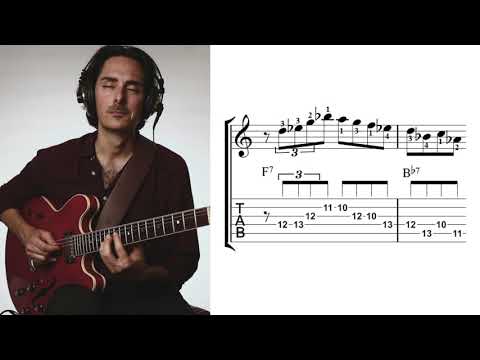 Peter Bernstein Lick #2 with Guitar Tabs & Sheet Music