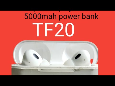 Tf20 Box airpod display with 5000mah power bank 5000mh power BankBluetooth airpod