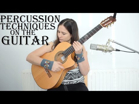 Learn the percussion/drumming techniques on the guitar (guitar lesson)