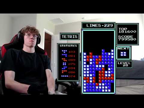 the fastest anyone has ever cleared a tetris level - NES Tetris