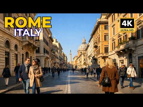 Rome, Italy – CURRENT SITUATION : Via del Corso | Real-Time 4K
