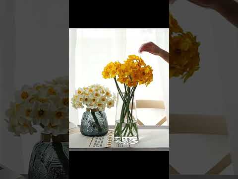 Artificial White Yellow Daffodil Bouquet