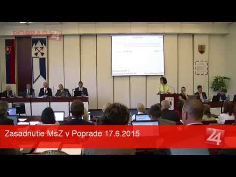 Video zo zasadnutia MsZ v Poprade 17.6.2015