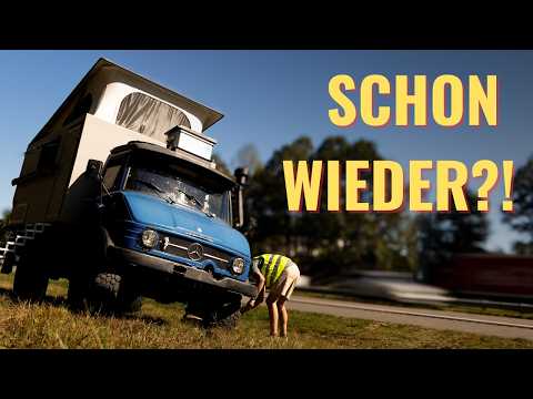 Unimog 416 breakdown on the highway | USA overlanding adventure