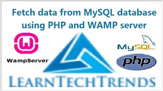 Fetch or Select data from MySQL database using PHP and Wamp server for beginners