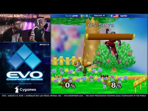 EVO 2018 - Leffen (Fox) Vs. Gahtzu (Falcon) Melee Pools