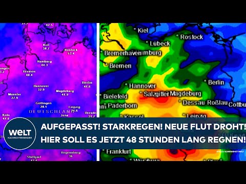 DEUTSCHLAND: Aufgepasst! Neue Jahrhundertflut? In diesen Gebieten drohen 48 Stunden Starkregen!