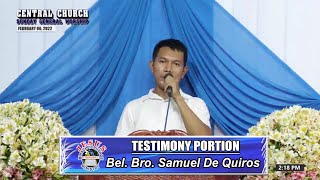 Download Lagu JMCIM | Testimony Portion | Bel. Bro. Samuel De Quiros | February 6, 2022 Thumbnail