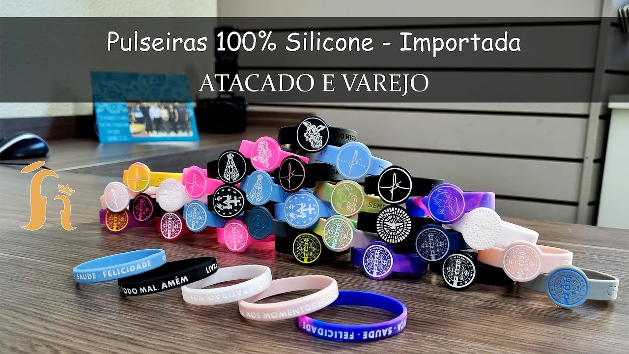 Watch Now Pulseira 100% Silicone - Sao Bento, Fé, Aparecida, Frases - ATACADO E VAREJO (Importação Própria) Pulseira 100% Silicone - Sao Bento, Fé, Aparecida, Frases - ATACADO E VAREJO (Importação Própria)