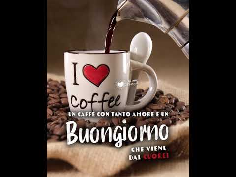 Un caffè con tanto amore e un buongiorno che viene dal cuore. Video con moka e tazzina