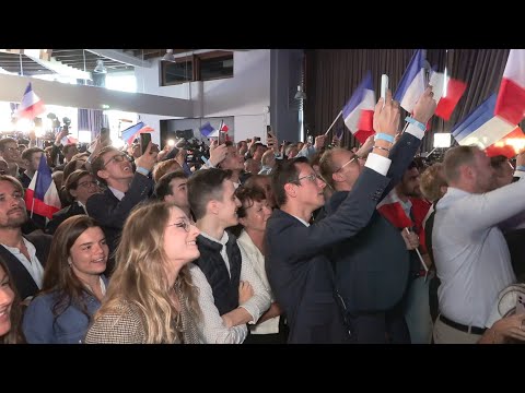 European elections: jubilation at the far-right National Rally HQ in Paris | AFP