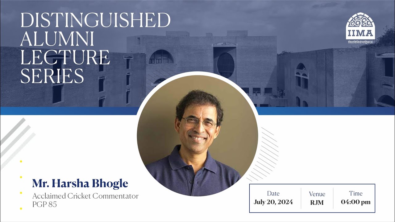 Distinguished Alumni Lecture by Mr. Harsha Bhogle