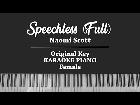 Speechless (Full) From Alladin (FEMALE KARAOKE PIANO INSTRUMENTAL) Naomi Scott