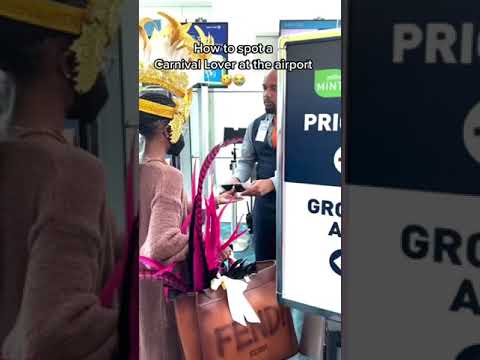 HOW TO SPOT A CARNIVAL LOVER AT THE AIRPORT 😂 #shorts28 #trinidadcarnival #carnival2023