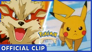 Arcanine vs. Pikachu! | Pokémon: Adventures on the Orange Islands | Official Clip