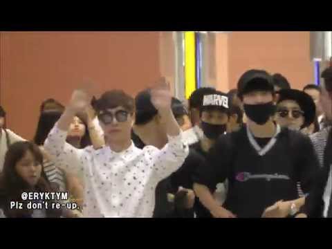 150724 EXO 엑소 Baekhyun Kai Lay Chanyeol Suho D.O. @ Kansai Airport KIX 간사이공항 関西空港 Osaka Japan