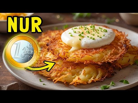Nur Kohl und Kartoffeln. Unglaublich knusprig, nur 2 Zutaten. Weißkohl Rösti Rezept. Probiert es aus