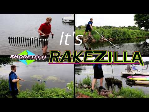 RakeZilla | Lake Weed Rake Skimmer Fork | 60 second demo video - WeedersDigest.com