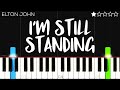 Elton John I M Still Standing EASY Piano Tutorial
