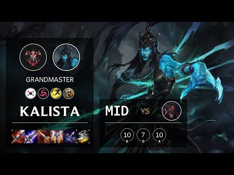 Kalista Mid vs Lucian - KR Grandmaster Patch 10.9