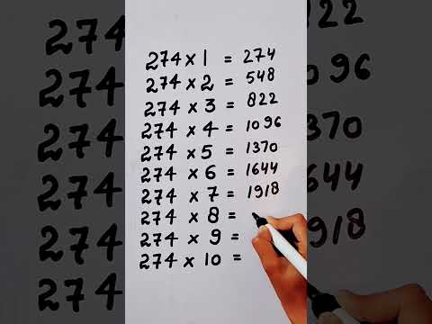 write the Table of 274  in 19 second only..#maths #mathshack #mathstricks ‎@study_care0 