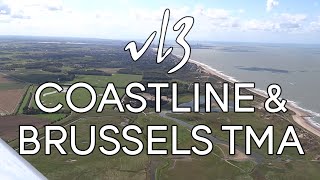 preview picture of video 'VL3 Belgian Coastline & Brussels TMA'