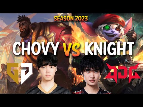 GEN Chovy vs JDG Knight - Chovy K'SANTE vs Knight TRISTANA Mid - Patch 13.14 KR Ranked