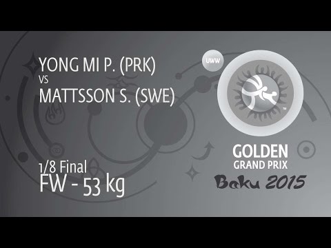 1/8 FW - 53 kg: S. MATTSSON (SWE) df. P. YONG MI (PRK), 5-2