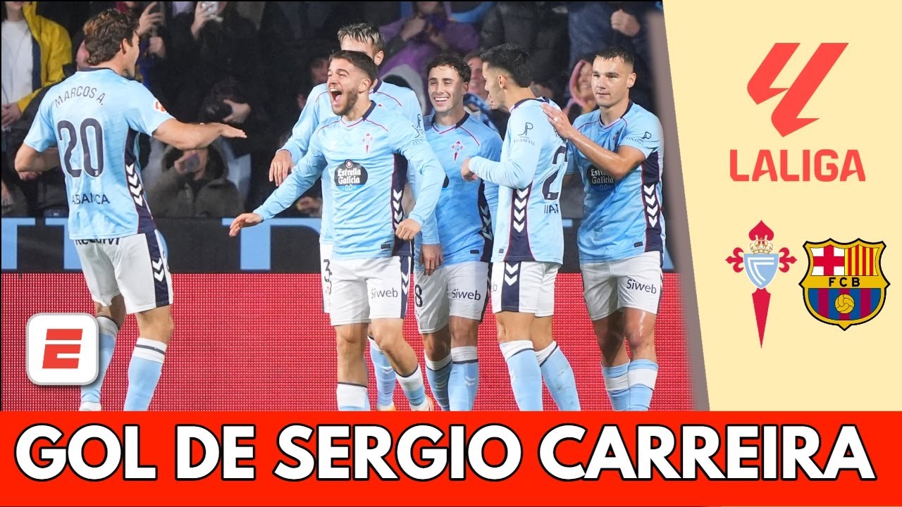 Ventaja del BARCELONA no duró un minuto y CELTA lo empató 1-1 con gol de Carreira | La Liga