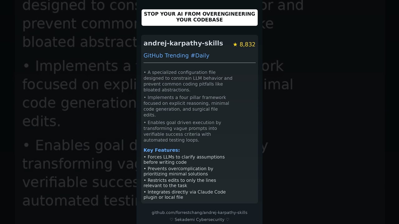 GitHub Trending Repositories: forrestchang/andrej-karpathy-skills 🇬🇧