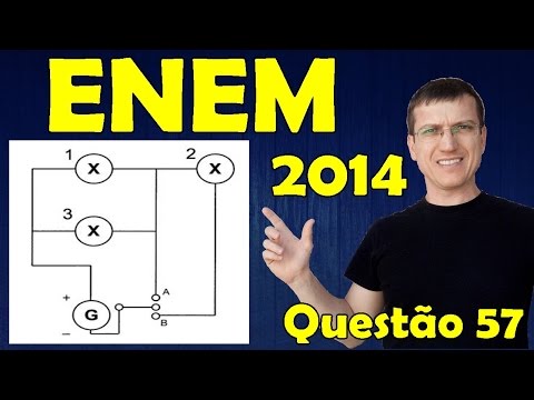 57 - ENEM 2014 - Physics - Electricity - Question 57 solved (Blue Booklet) - Prof. Marcelo Boaro