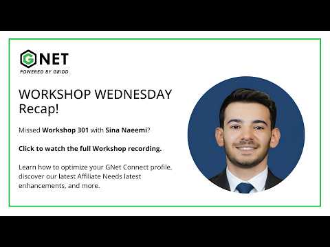 Gnet Workshop Wednesday Ai Profile Optimization Affiliate Needs Activity Feed