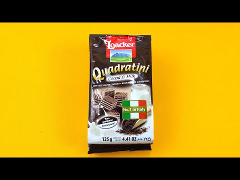 No.1 Italian Wafer Cookies Loacker Quadratini Opening |  Italian Chocolate