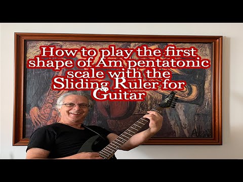 1. How to play the first shape of Am pentatonic scale with the Sliding Ruler for Guitar