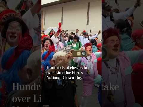 Hundreds of clowns take over Lima for Peru’s National Clown Day