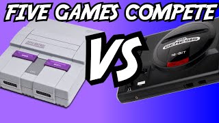 Comparing Five Games on the SNES and Genesis!