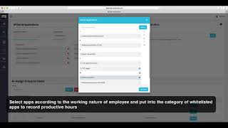 DeskTrack Whitelisting Apps to record productive hours in a day.