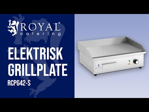 video - B-varer Elektrisk grillplate - 530 x 350 mm - royal catering - 2 - 3000 W