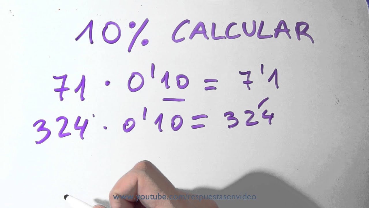 Cómo calcular el 10 por ciento - Sacar Porcentajes de un número o cantidad