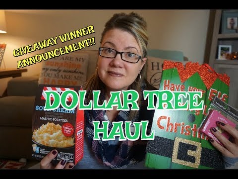 DOLLAR TREE HAUL 11/1/17 | GIVEAWAY WINNER ANNOUNCEMENT 🌳🎉 Video