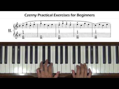Czerny Practical Exercises for Beginners Op. 599, No. 11 Piano Tutorial