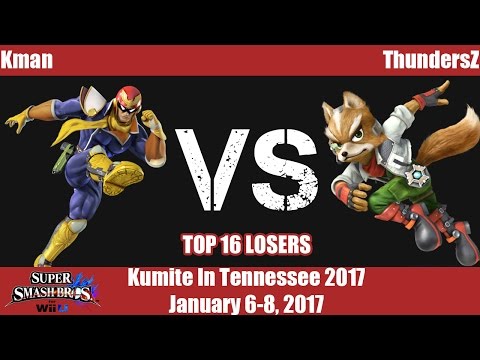 KiT17 - Kman (Captain Falcon) vs ThundersZ (Fox) Top 16 Losers - Smash 4