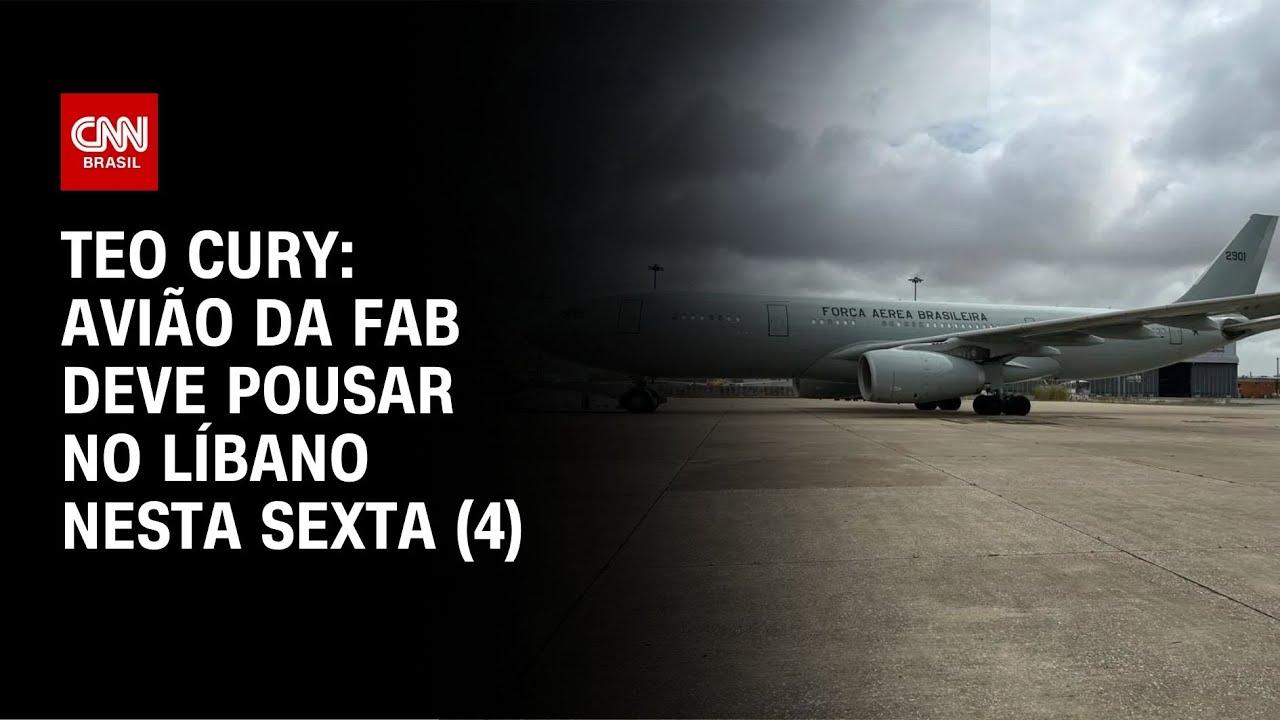 Teo Cury: Avião da FAB deve pousar no Líbano nesta sexta (4) | LIVE CNN