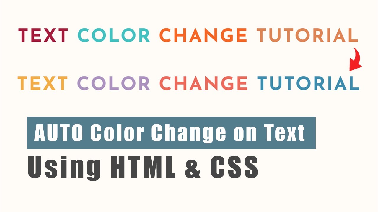 Color Change in Text Animation using HTML and CSS