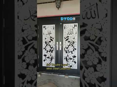 Custom Made A Double Layer Mild Steel LaserCut Security Door