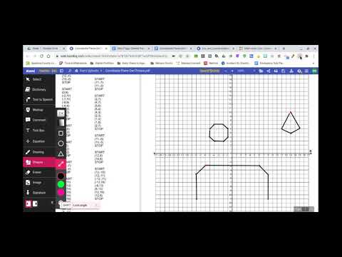 Using Kami For Coordinate Plane Art