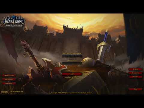World of Warcraft Battle of Azeroth - Full Login Screen Theme