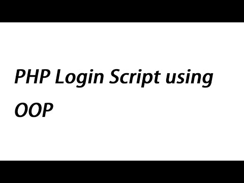 PHP Login Script using OOP